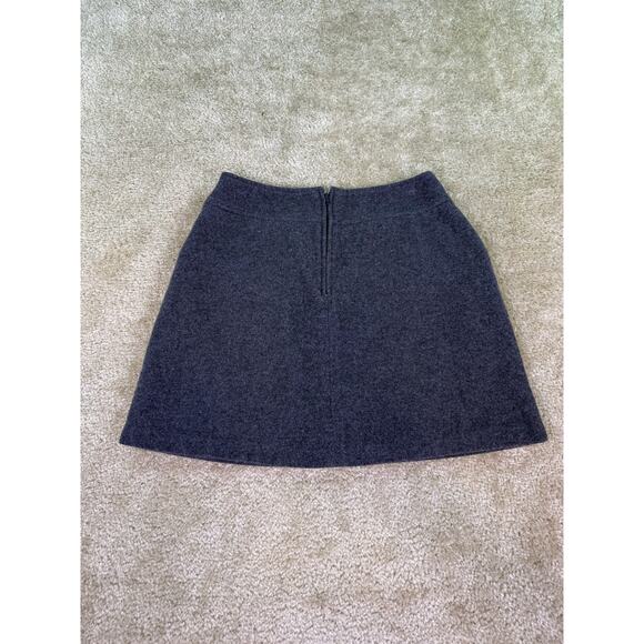 Vtg 90s Express International Skirt Gray Wool Blend Mini Size 5 6 Pockets C526 - Picture 4 of 11